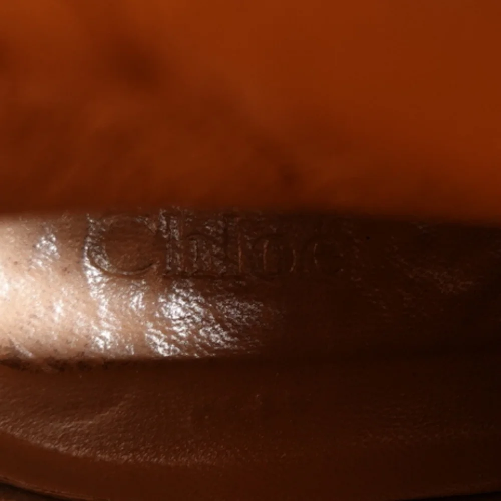 CHLOÉ Black Leather Tall Boots with Flat Heel, size 38 - Picture 7 of 7